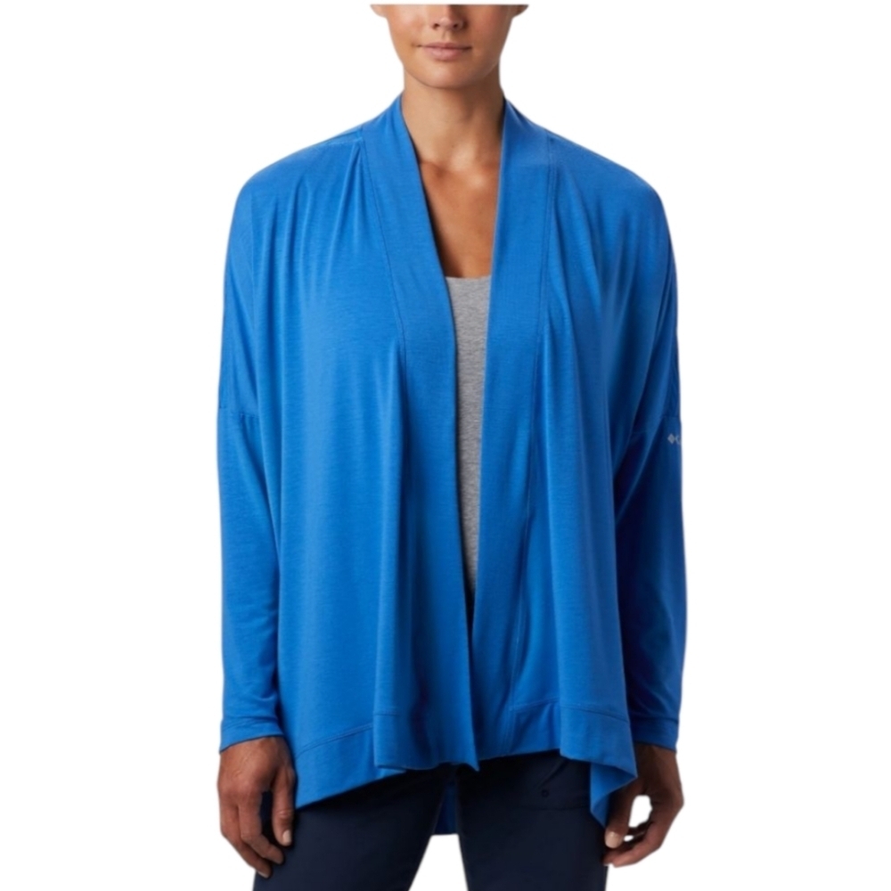 Columbia PFG Slack Water Knit Cover Up Catdigan Wrap - Blue - Large - Like New